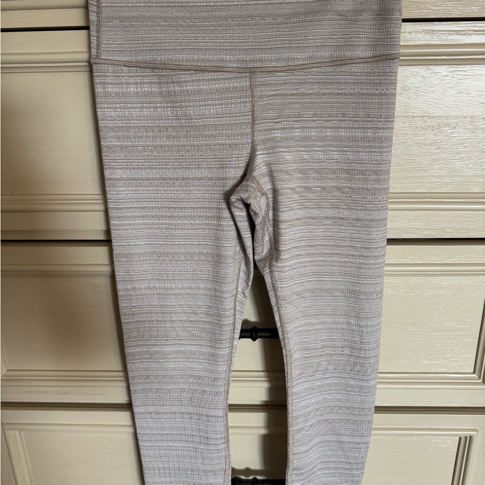Athleta Gray Striped Leggings